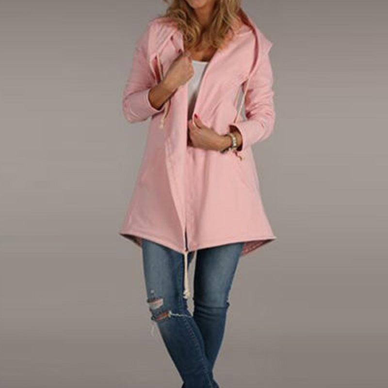 THE QUEEN'S AUTUMN CASUAL LONG CARDIGAN HOODIE JACKETS