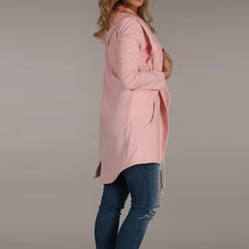 THE QUEEN'S AUTUMN CASUAL LONG CARDIGAN HOODIE JACKETS