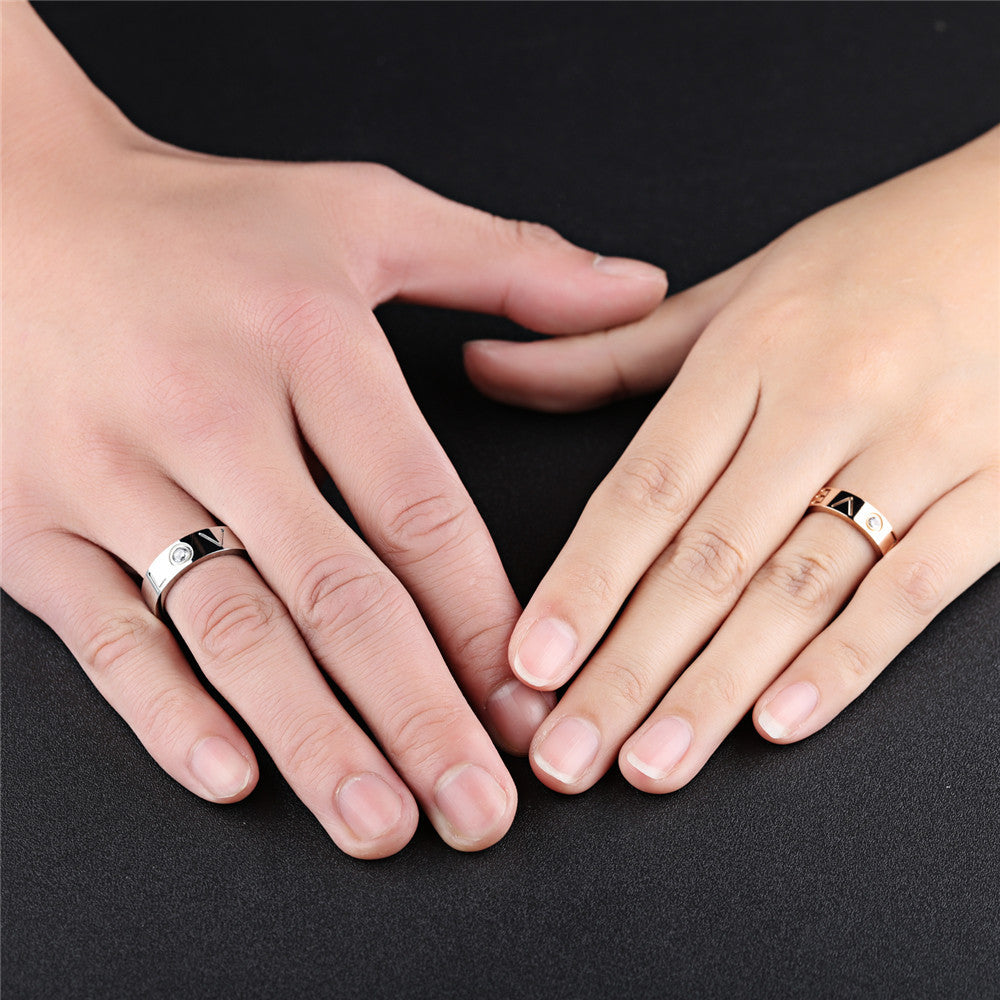 LOVER'S STAINLESS STEEL LOVE RINGS
