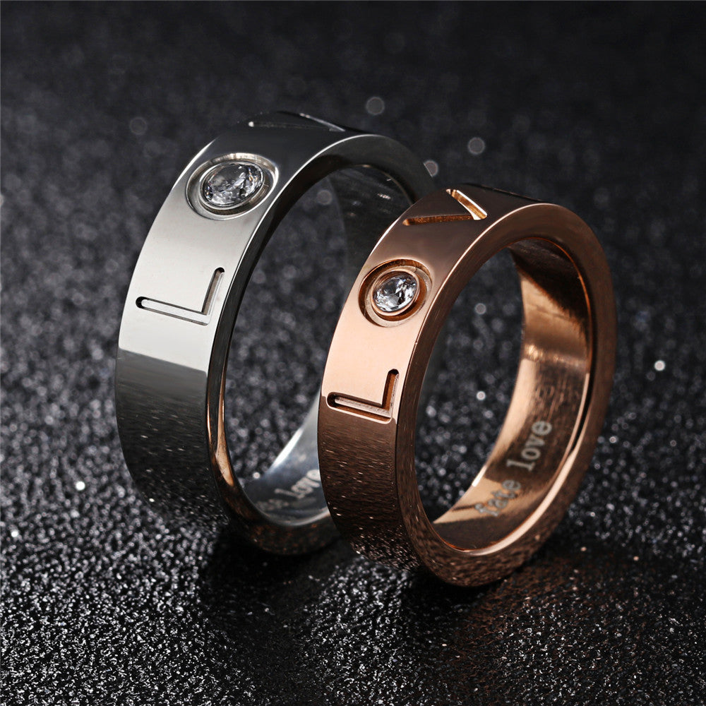 LOVER'S STAINLESS STEEL LOVE RINGS