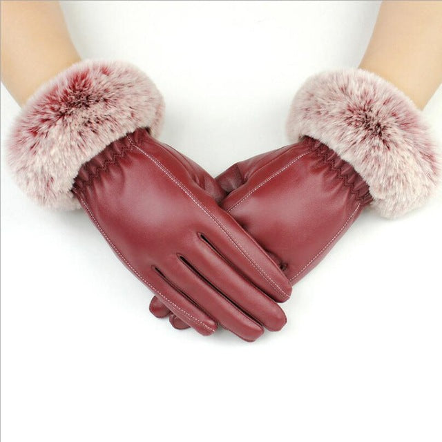 AUTUMN/WINTER WARM FASHION CODE SPROTS GLOVES WITH FUR