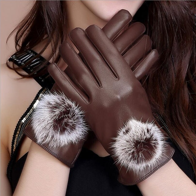 LADY THICK EUROPEAN AND AMERICAN FEMALE TOUCH SCREEN GLOVES